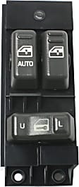 Front, Driver Side Window Switch, Gray, 3-Button
