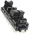 Front, Driver Side Window Switch, Black, 3-Button, Except Crew Cab Pickup