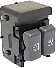 Front, Driver Side Window Switch, Gray, 2-Button