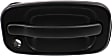 Rear - Back Door Exterior Door Handle, Smooth Black, With Key Hole, Mounted On Split Door