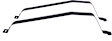 Fuel Tank Strap, 27.62 in. Length of Strap 1 and 2, Steel Material, Set of 2