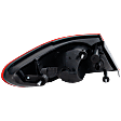 Passenger Side, Outer Tail Light, with Bulb, Halogen, Clear and Red Lens, Sedan
