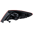 Driver Side, Outer Tail Light, with Bulb, Halogen, Clear and Red Lens, Sedan