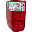 Passenger Side Tail Light, without Bulb, Halogen, Clear and Red Lens