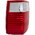 Passenger Side Tail Light, without Bulb, Halogen, Clear and Red Lens