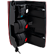Passenger Side Tail Light, without Bulb, Halogen, Clear and Red Lens