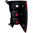 Passenger Side Tail Light, without Bulb, Halogen, Clear and Red Lens