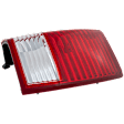Passenger Side Tail Light, without Bulb, Halogen, Clear and Red Lens