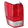 Driver Side Tail Light, without Bulb, Halogen, Clear and Red Lens