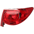 Passenger Side Tail Light, with Bulb, Halogen, Red Lens