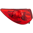 Driver Side, Outer Tail Light, with Bulb, Halogen, Red Lens, CAPA CERTIFIED