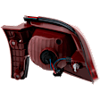 Driver Side, Outer Tail Light, with Bulb, Halogen, Red Lens, CAPA CERTIFIED