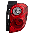 Passenger Side Tail Light, with Bulb, Halogen, Clear and Red Lens