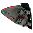 Passenger Side Tail Light, with Bulb, Halogen, Clear and Red Lens