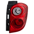 Passenger Side Tail Light, with Bulb, Halogen, Clear and Red Lens, CAPA CERTIFIED