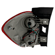 Passenger Side Tail Light, with Bulb, Halogen, Clear and Red Lens, CAPA CERTIFIED