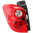 Driver Side Tail Light, with Bulb, Halogen, Clear and Red Lens