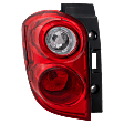 Driver Side Tail Light, with Bulb, Halogen, Clear and Red Lens, CAPA CERTIFIED