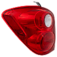 Driver Side Tail Light, with Bulb, Halogen, Clear and Red Lens, CAPA CERTIFIED