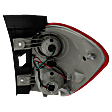Driver Side Tail Light, with Bulb, Halogen, Clear and Red Lens, CAPA CERTIFIED