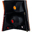 Passenger Side Tail Light, without Bulb, Halogen, Amber, Clear and Red Lens