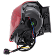 Passenger Side, Outer Tail Light, with Bulb, Halogen, Clear and Red Lens