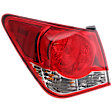 2014 Chevrolet Cruze - Driver Side, Outer Halogen Tail Light, With bulb(s), Mounts on Body, OE Replacement