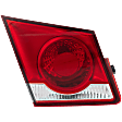 Driver Side, Inner Tail Light, with Bulb, Halogen, Clear and Red Lens