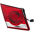 Driver Side, Inner Tail Light, with Bulb, Halogen, Clear and Red Lens