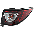 Passenger Side, Outer Tail Light, with Bulb, Halogen, Clear Lens, CAPA CERTIFIED
