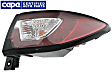 Passenger Side, Outer Tail Light, with Bulb, Halogen, Clear Lens, CAPA CERTIFIED