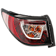 Driver Side, Outer Tail Light, with Bulb, Halogen, Clear Lens