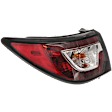 Driver Side, Outer Tail Light, with Bulb, Halogen, Clear Lens