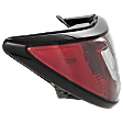 Driver Side, Outer Tail Light, with Bulb, Halogen, Clear Lens, CAPA CERTIFIED