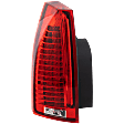 2008-2014 Cadillac CTS - Driver Side Tail Light, with Bulb, Halogen, Clear and Red Lens, Sedan, 2nd Gen, CAPA CERTIFIED