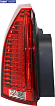 2008-2014 Cadillac CTS - Driver Side Tail Light, with Bulb, Halogen, Clear and Red Lens, Sedan, 2nd Gen, CAPA CERTIFIED