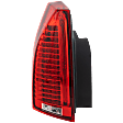 2008-2014 Cadillac CTS - Driver Side Tail Light, with Bulb, Halogen, Clear and Red Lens, Sedan, 2nd Gen, CAPA CERTIFIED