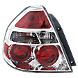 Driver Side Tail Light, With bulb(s), Halogen, Clear Lens, CAPA CERTIFIED