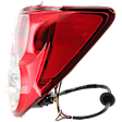 Passenger Side Tail Light, with Bulb, Halogen, Clear and Red Lens, Sedan
