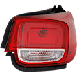 Passenger Side, Outer Tail Light, with Bulb, Halogen, Clear and Red Lens, Without Wiring Harness, Eco/LS/LT Models