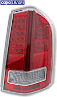 Passenger Side Tail Light, with Bulb, Halogen, Clear and Red Lens, With Red Accent, Sedan, CAPA CERTIFIED