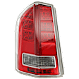 Driver Side Tail Light, with Bulb, Halogen, Clear and Red Lens, With Red Accent, Sedan