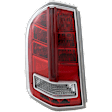 Driver Side Tail Light, with Bulb, Halogen, Clear and Red Lens, With Red Accent, Sedan, CAPA CERTIFIED