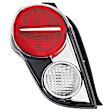 Driver Side Tail Light, with Bulb, Halogen, Clear Lens, 4 Cyl., 1.2L Engine, CAPA Certified