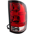 Passenger Side Tail Light, with Bulb, Halogen, Clear and Red Lens