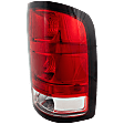 Passenger Side Tail Light, with Bulb, Halogen, Clear and Red Lens, CAPA Certified