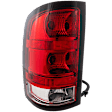 Driver Side Tail Light, with Bulb, Halogen, Clear and Red Lens
