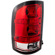 Driver Side Tail Light, with Bulb, Halogen, Clear and Red Lens