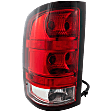 Driver Side Tail Light, with Bulb, Halogen, Clear and Red Lens, CAPA Certified