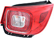 Passenger Side, Outer Tail Light, with Bulb, LED, Clear and Red Lens, LTZ Model